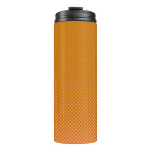 Orangefarbenes halftes Quadrat Thermosbecher