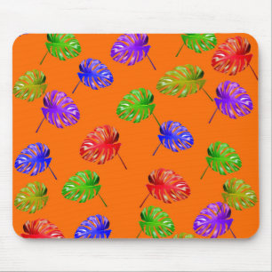 Orangefarbenes Hintergrundmousepad für tropische B Mousepad