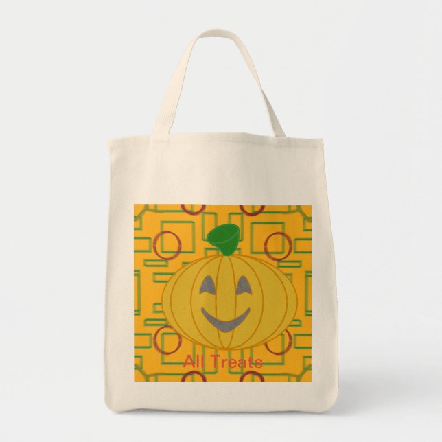 Orangefarbenes Kostümdesign Popcorn Anime Tote Bag Tragetasche (Vorne)