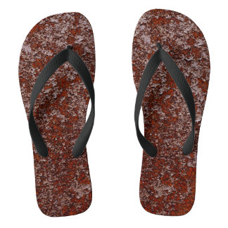 Orangefarbenes Kupfer-Rusted-Metall-Textur Flip Flops