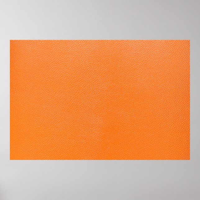 Orangefarbenes Ledermuster, Textur aus Hinterleder Poster (Vorne)