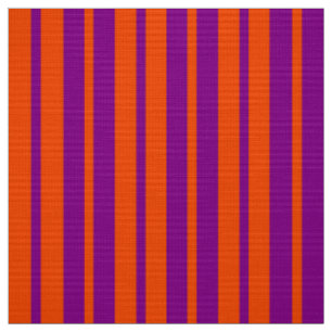 Orangefarbenes, Lila Design der Streifen Stoff