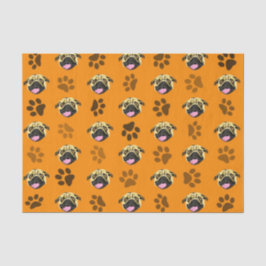 Orangefarbenes Möpsen- und Pastellpapier Seidenpapier