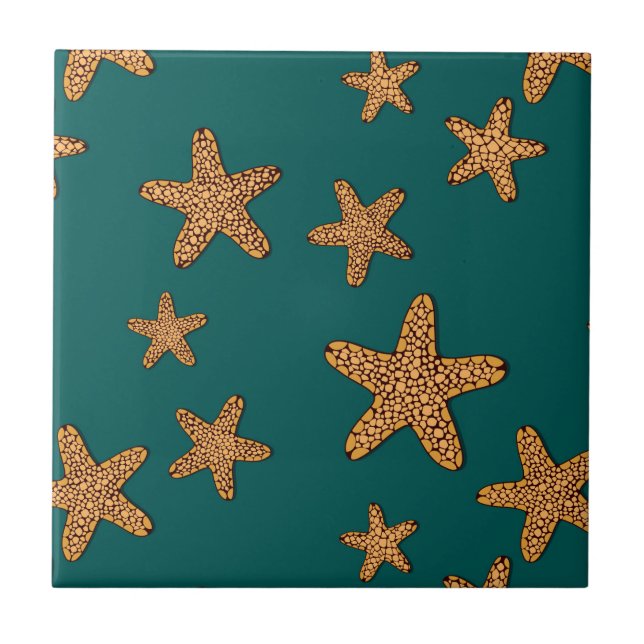 Orangefarbenes Muster Fliese (Vorderseite)