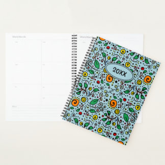 Orangefarbenes Muster für Blume Aquamariner Swirre Planer