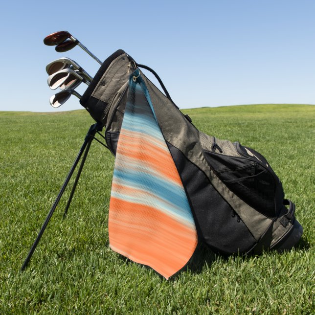 Orangefarbenes Muster Golfhandtuch (Gras)