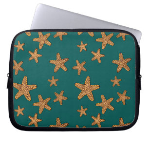 Orangefarbenes Muster Laptopschutzhülle