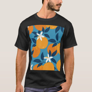 Orangefarbenes Muster: Vintage nahtlose Textur T-Shirt