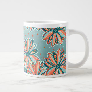 Orangefarbenes Muster von Lisa Casineau Jumbo-Tasse