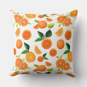 Orangefarbenes Musterkissen Kissen