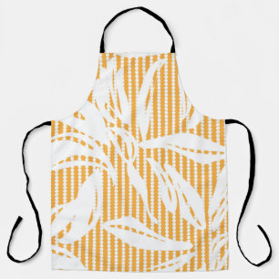 Orangefarbenes nahtloses Muster mit gestreiftem Rü Schürze