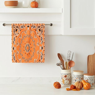 Orangefarbenes orientalisches Handtuch