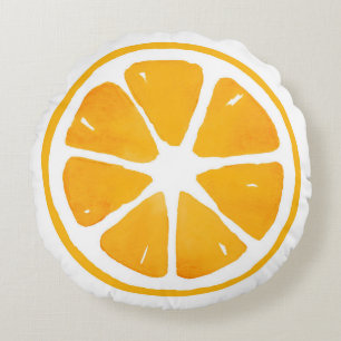 Orangefarbenes Rundkissen Rundes Kissen