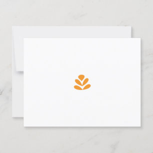 Orangefarbenes stilisiertes Blume-Design auf dunkl Postkarte