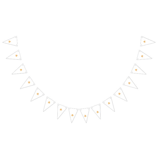 Orangefarbenes stilisiertes Blume-Design auf dunkl Wimpelkette (Alle)