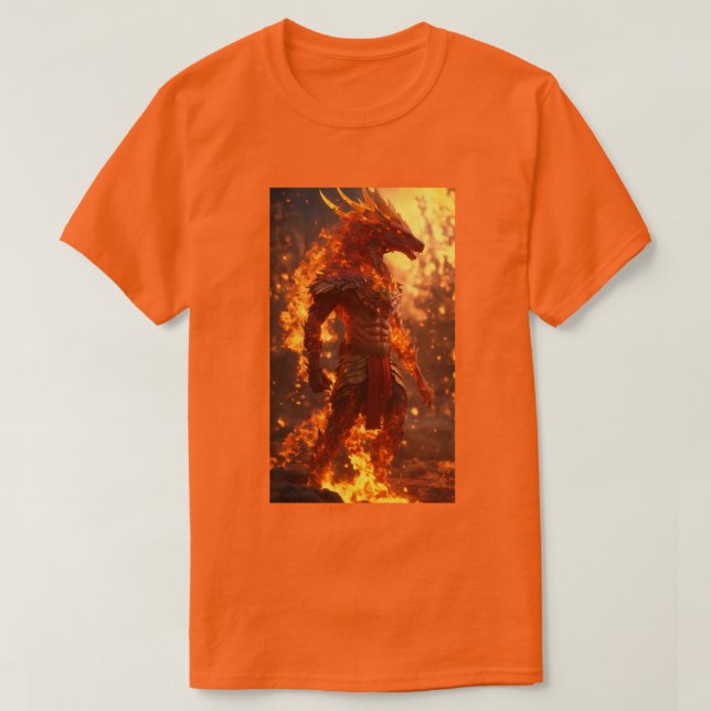 Orangefarbenes T-Shirt (Design vorne)