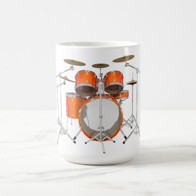 Orangefarbenes Trommelkit: Kaffeetasse (Mittel)