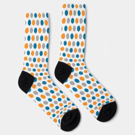 Orangefarbenes und blaues Muster Socken