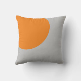 Orangefarbenes und graues Abstrakt Art Throw Kisse Kissen