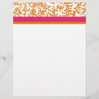 Orangefarbenes und rosa Blumenmuster
