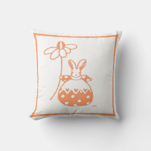 Orangefarbenes und rosa, sonniges Kopfkissen Kissen