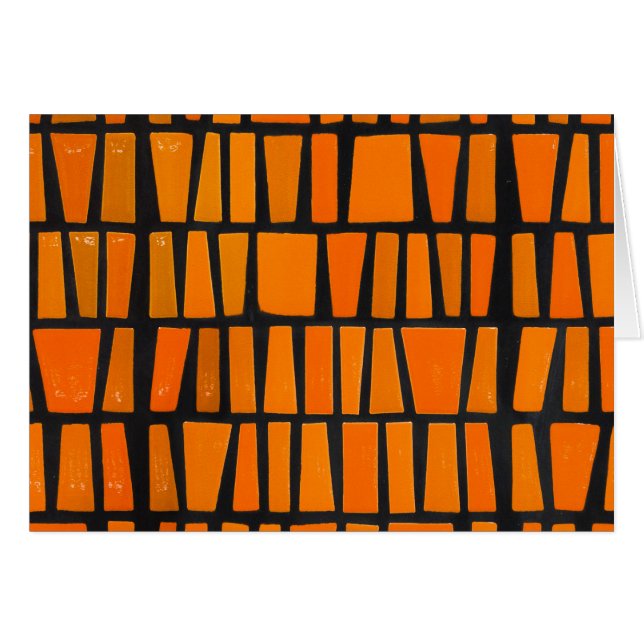 Orangefarbenes und schwarzes afrikanisches Stammes (Vorderseite (Horizontal))