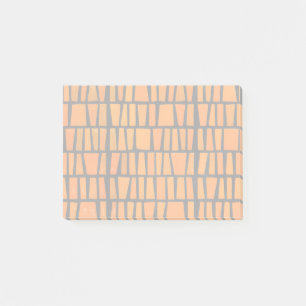 Orangefarbenes und schwarzes afrikanisches Stammes Post-it Klebezettel