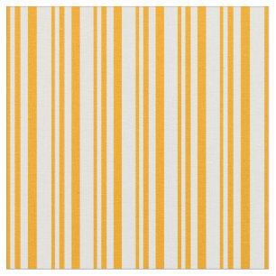 Orangefarbenes und weißes Streifenmuster Stoff