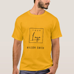 Orangefarbenes Unternehmen mit Ihrem Logo T-Shirt
