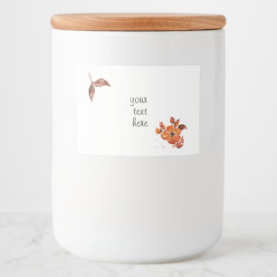 Orangefarbenes Wasser Lebensmitteletikett