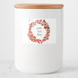 Orangefarbenes Wasser Lebensmitteletikett