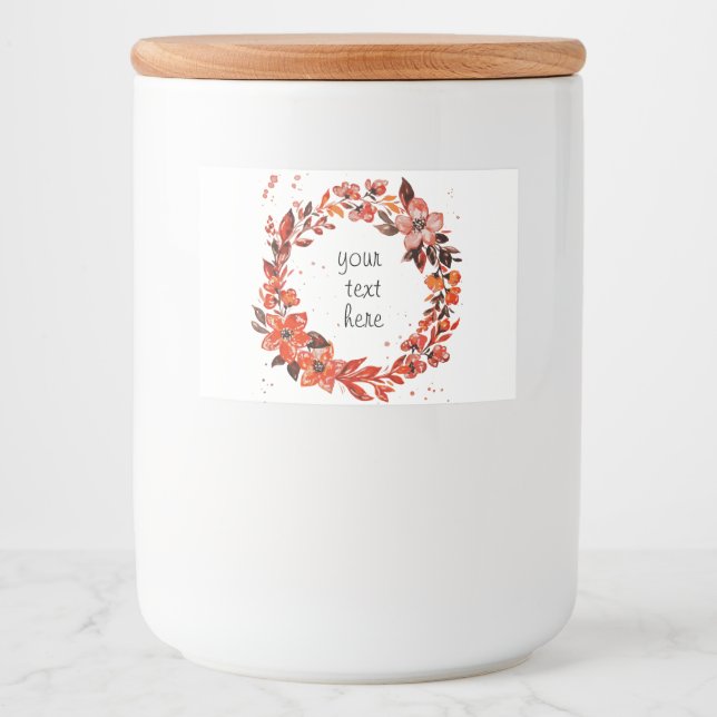 Orangefarbenes Wasser Lebensmitteletikett (Vorderseite)