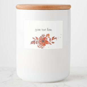 Orangefarbenes Wasser Lebensmitteletikett