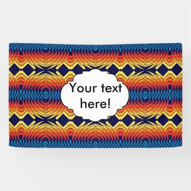 Orangefarbenes Windmühle abstraktes Design Banner (Horizontal)