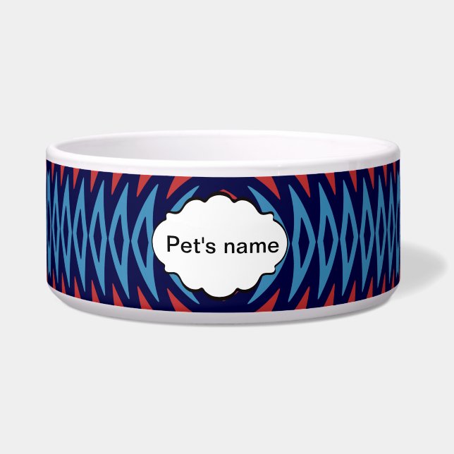 Orangefarbenes Windmühle abstraktes Design Napf (Vorderseite)