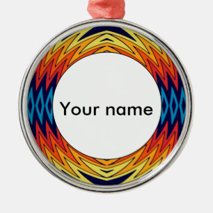 Orangefarbenes Windmühle abstraktes Design Ornament Aus Metall