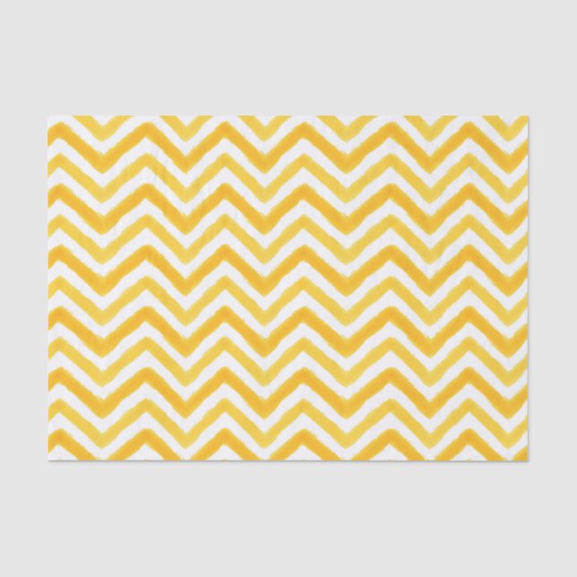 Orangefarbenes Zickzack Tissue Paper Seidenpapier (Vorderseite)