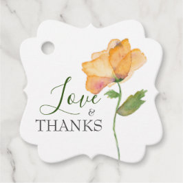 Orangefärbte Blume Geschenkanhänger