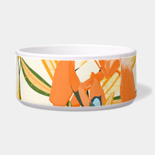 Orangefärbte Reisen: nahtlose Blumenmuster Napf