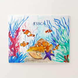 Orangefischter Ozean Unter Meer Für Kinder Vorschu Puzzle