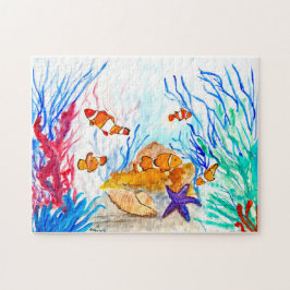 Orangefischter Ozean Unter Meer Für Kinder Vorschu Puzzle