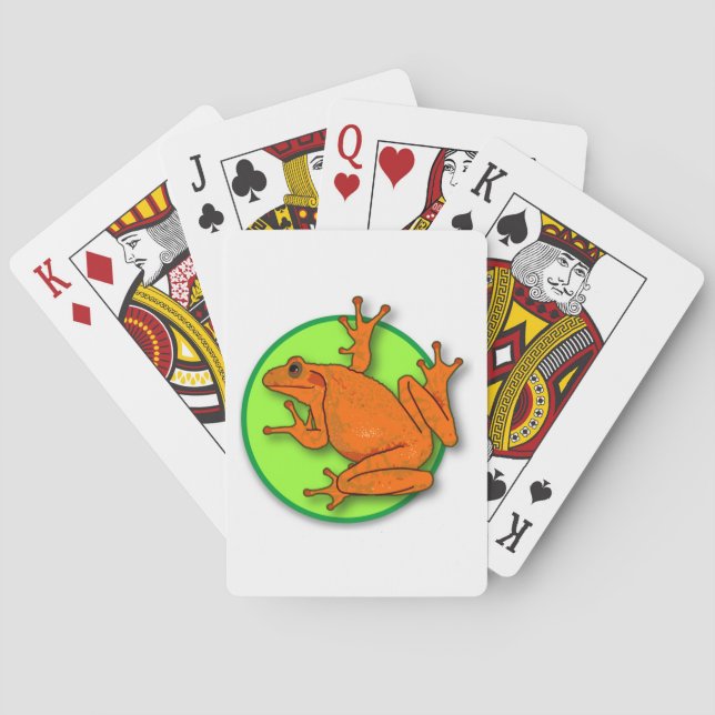 Orangefrorener Kartenhalter Spielkarten (Rückseite)