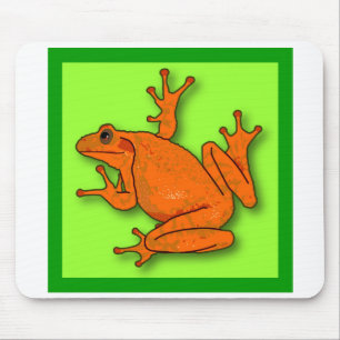 Orangefrorener Mauspad