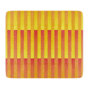 Orangegelb gestreiftes Muster Schneidebrett