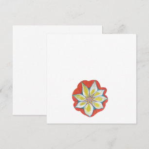 Orangegelbe Blumen-Mandala-Standard-Einladung Einladung