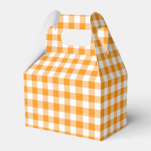 Orangegingham Geschenkschachtel