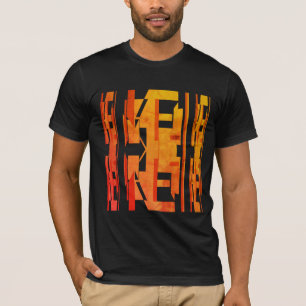 Orangegold-Schattierungen MCM Look Faded Effekt De T-Shirt