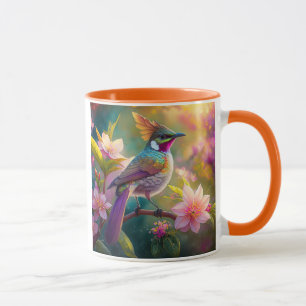 Orangekammener Regenbogenhäher Fantasy-Vogel Tasse