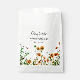Orangelbe Wildblumen Moderne Graduate rustikal Geschenktütchen