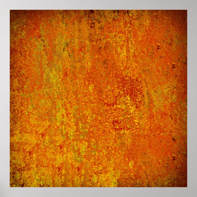 Orangelber Grunge Hintergrund Abstract,Art,Backgr Poster (Vorne)